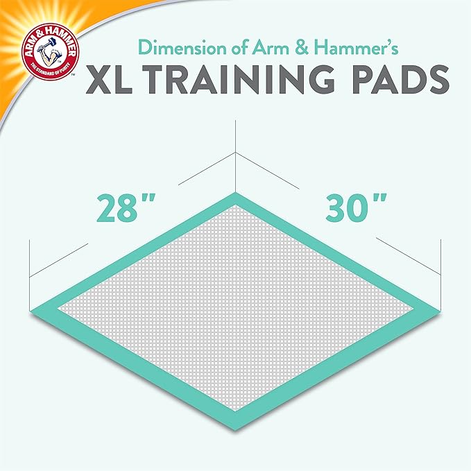 Arm & Hammer Green Tea Pet Training Pads | 200 Count Dog Training Pads with Super Absorbing Green Tea Baking Soda for 2X The Odor Control | Leakproof & Recycled Training Pads, XL,White - PAWPICO