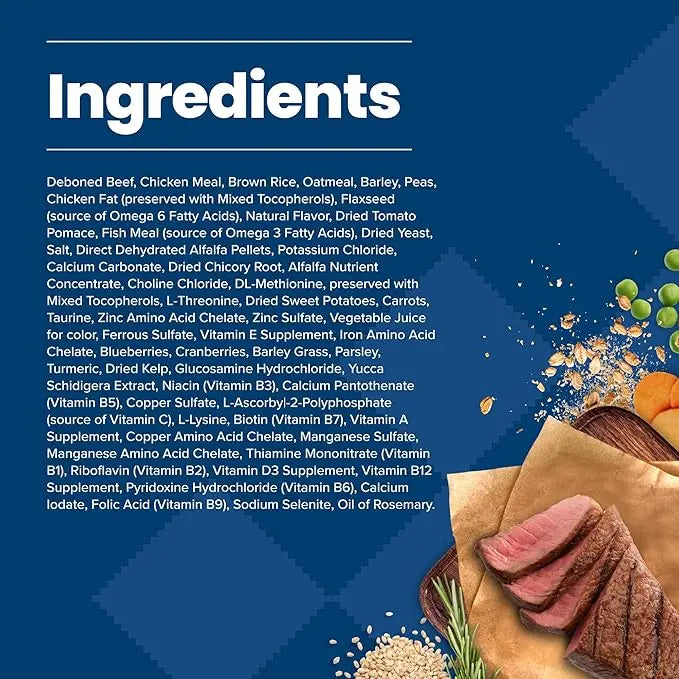 Blue Buffalo Life Protection Formula Adult Dry Dog Food, Helps Build and Maintain Strong Muscles, Made with Natural Ingredients, Beef & Brown Rice Recipe, 34-lb. Bag - PAWPICO