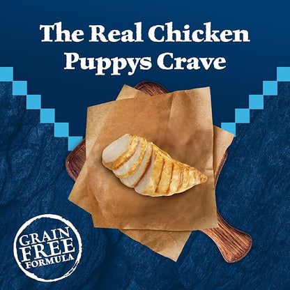 Blue Buffalo Wilderness Puppy High-Protein Dry Dog Food with Real Chicken, Grain-Free, Made in the USA with Natural Ingredients, Chicken, 24-lb Bag - PAWPICO
