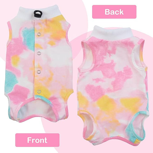 PUMYPOREITY Cat Recovery Suit, Cat Surgery Recovery Suit Female, Cat Spay Recovery Suit, Alternative to Cone of Shame, Cat Surgical Recovery Suit for Skin Diseases, Pink, L PUMYPOREITY