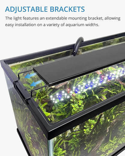 NICREW Full Spectrum Planted LED Aquarium Light, with Timer, for Freshwater Fish Tank, 48-60 Inch, 32 Watts NICREW