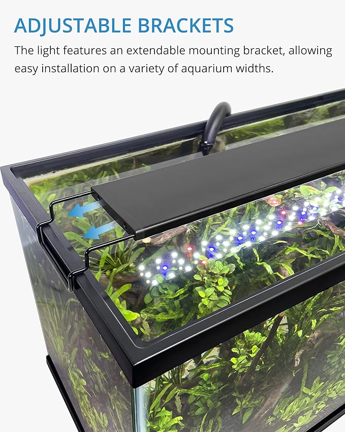 NICREW Full Spectrum Planted LED Aquarium Light, with Timer, for Freshwater Fish Tank, 18-24 Inch, 14 Watts NICREW