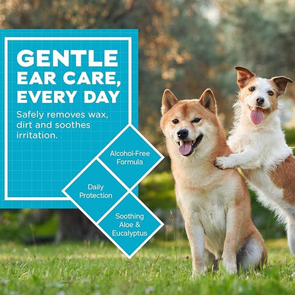 Dog Ear Wipes - Otic Cleaning Wipes for Infections and Controlling Ear Infections and Ear Odor in Pets - EarWELL by VetWELL - 100 Count VetWELL
