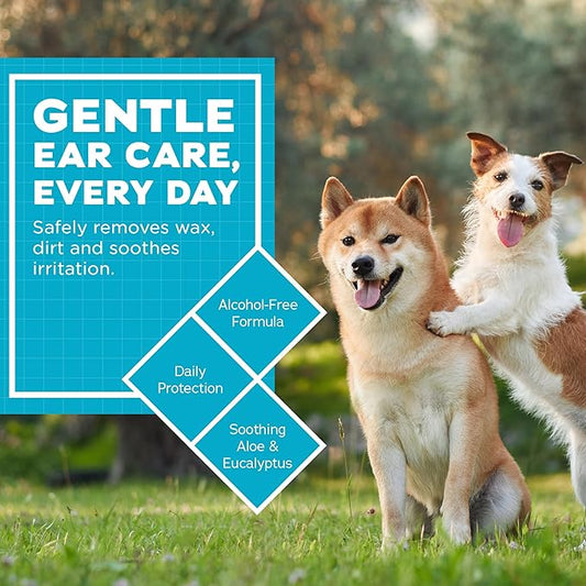 Dog Ear Wipes - Otic Cleaning Wipes for Infections and Controlling Ear Infections and Ear Odor in Pets - EarWELL by VetWELL - 100 Count VetWELL