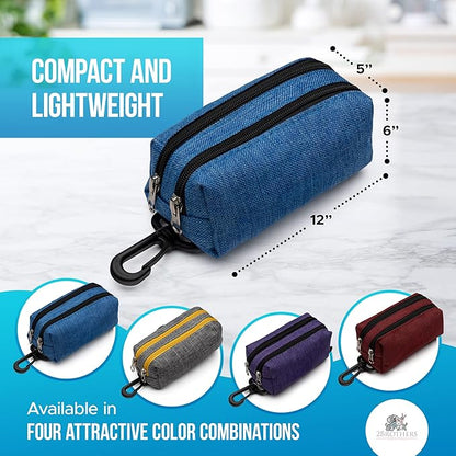 Premium Dog Poop Bag Holder for Leash - Convenient Dog Poop Bag Dispenser with Durable Design - Stylish Accessory for Easy Cleanup - Ideal for Dogs, Puppies, and Outdoor Walks - Grey - PAWPICO