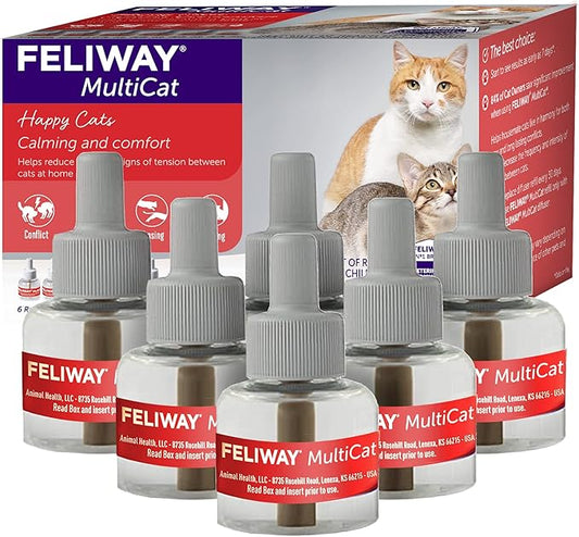 FELIWAY MultiCat Calming Pheromone, 30 Day Refill - 6 Pack Feliway%C2%AE