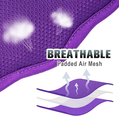 BARKBAY No Pull Dog Harness Large Reflective Dog Harness with Front Clip and Easy Control Handle for Walking Training Running with ID tag Pocket(Purple,S) BARKBAY