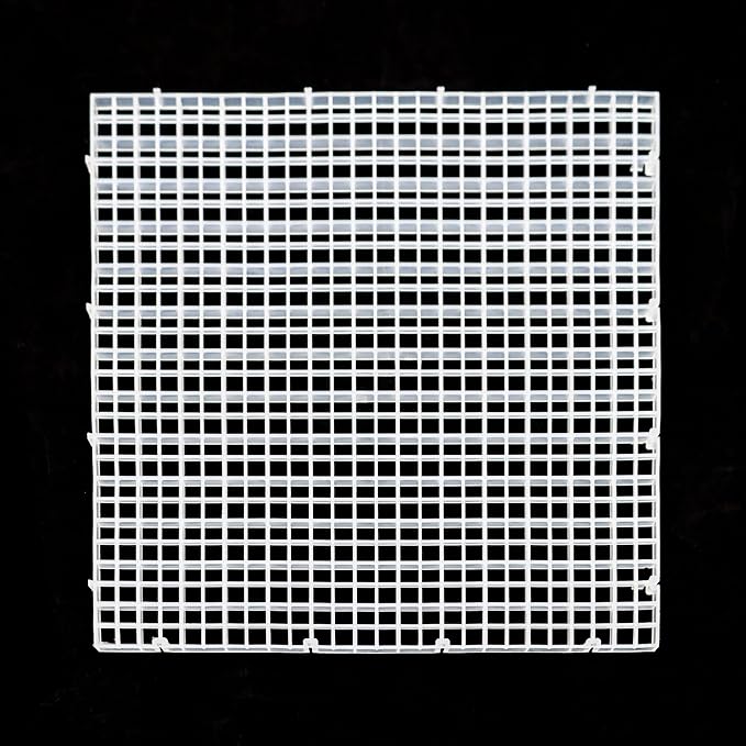 ALEGI Aquarium Fish Tank Divider Plastic Egg Crate Aquarium Filter Bottom Tray Plastic Grid (L 6pcs) ALEGIAquarium