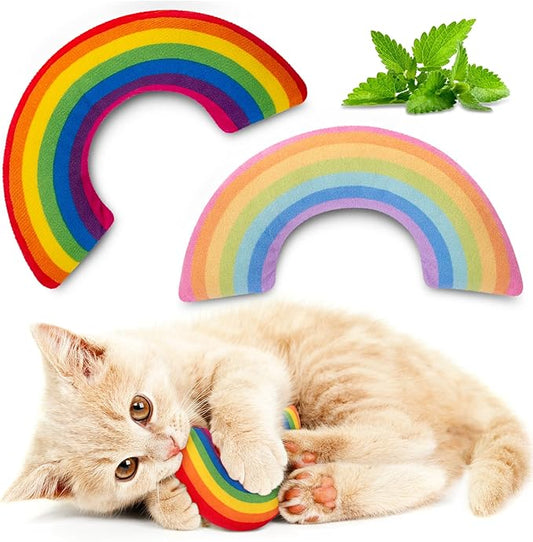 Catnip Toys, Catnip Toys for Cats, Cat Toys, Cat Toys for Indoor Cats, Cat Toys with Catnip, Interactive Cat Teething Chew Toys Cat Pillow Toys for Kitten Kitty, 2 Pack - PAWPICO