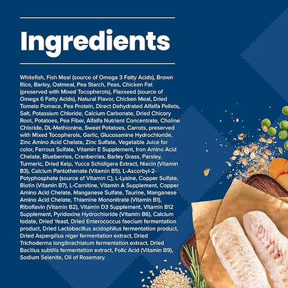 Blue Buffalo Life Protection Formula Adult Dry Dog Food, Helps Build and Maintain Strong Muscles, Made with Natural Ingredients, Fish & Brown Rice Recipe, 30-lb. Bag - PAWPICO