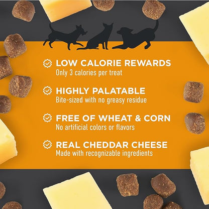 Cloud Star Tricky Trainers Soft & Chewy Dog Training Treats 5 oz Pouch, Cheddar Flavor, Low Calorie Behavior Aid with 130 treats - PAWPICO