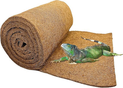 Hamiledyi Reptile Carpet Coconut Fiber Substrate Coco Liner Roll 118x15.7in Lizard Cage Mat Natural Coco Fiber Bedding for Bearded Dragon,Turtles,Iguana,Tortoise Pad Garden Decoration Hamiledyi