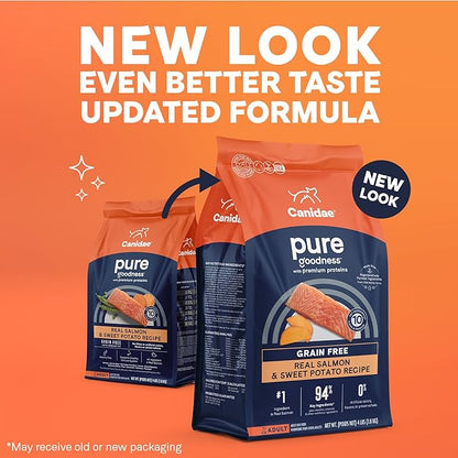 Canidae Pure Real Salmon & Sweet Potato Recipe Adult Dry Dog 4 LB (packaging may vary) - PAWPICO