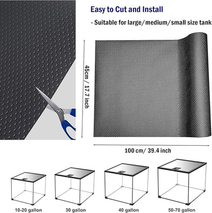 KABASI Reptile Substrate Liner Terrarium Carpet, Bearded Dragon Tank Accessories, Non-Adhesive Reptile Carpet Reptile Flooring Mat Bedding for Leopard Gecko, Snake, Lizard, Tortoise, 17.7x39.4 inch KABASI