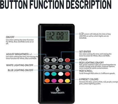 Aquarium LED Light Fish Tank Light (24-30”) Waterrebirth