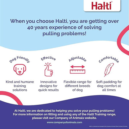 HALTI Training Leash - Multifunctional Double-Ended Dog Leash, Ideal for Anti-Pulling Dog Training. Easy to Use, Lightweight & Durable. Suitable for Medium to Large Dogs & Puppies (Size Large, Black) CompanyofAnimals