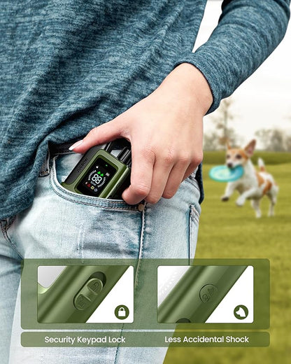 Jugbow Dog Shock Collar 2 Dogs - 3300FT Dog Training Collar with Remote, IPX7 Waterproof E Collar for Dogs Training Rechargeable Collars for Large Medium Small Dogs (10-120lbs) FollowJugbowtoGetSurprise