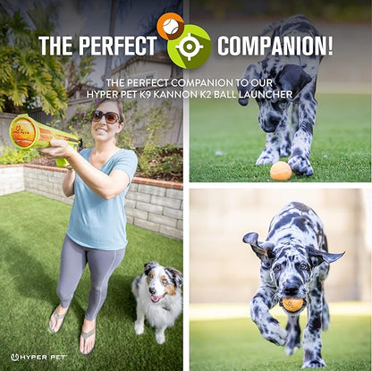 Hyper Pet Tennis Balls for Dogs (Pet Safe Ball for Exercise and Training) Interactive Dog Toys work with Hyper Pet K9 Kannon K2 Dog Ball Launcher - 4 Pack 2.5" Orange - PAWPICO
