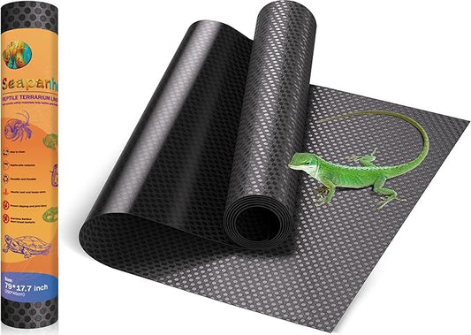 Large Reptile Carpet Terrarium Liner Bedding Substrate Mat – Non-Adhesive Carpet Bedding for Reptile Tank – Warming Terrarium Floor Liner for Bearded Dragon Iguana Turtle Snakes (79 inch) Seapanhe
