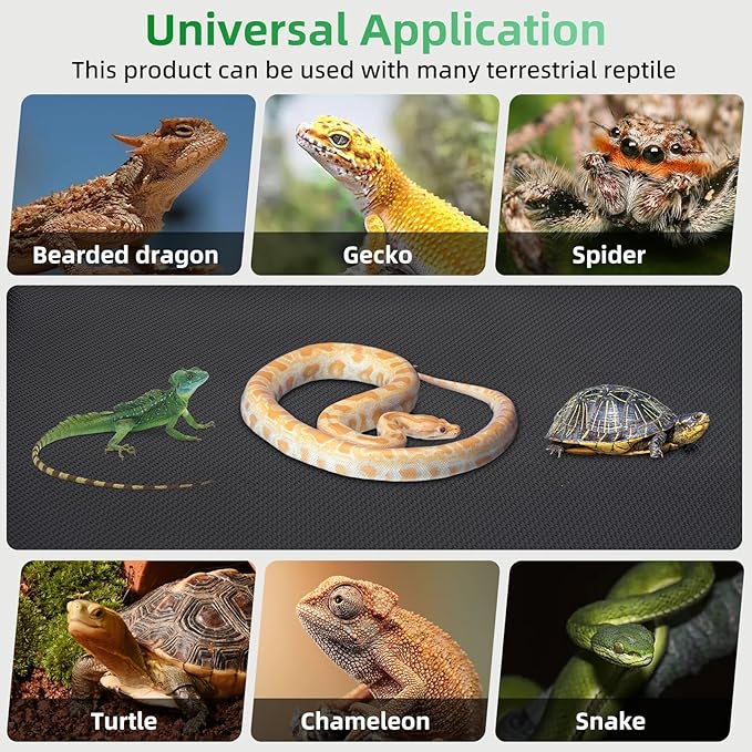 Bearded Dragon Tank Flooring, Reptile Tank Mat for Leopard Gecko, Snake, Lizard and Tortoise, Reptile Carpet Floor Liner for Lizard Cage, Cuttable Reptile Carpet Rolled, Substrate for Reptile Tank PAWPICO