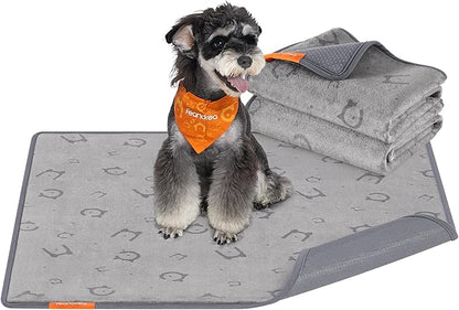 Feandrea Washable Pee Pads for Dogs, 2 Pack, Reusable Dog Pads, 36 x 34 Inches, M, Waterproof Pet Training Pads, Leakproof, Non-Slip, Super Absorbent, for Dogs, Cats, Rabbits, Dove Gray UPTD002G01 - PAWPICO