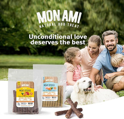 Mon Ami Beef Meat Sticks for Dogs with Farm Fresh Vegetables (11 Oz) – Human Grade Dog Treats with Superfoods - Training Treats for Dogs - Healthy Dog Treats for Small, Medium and Large Dogs - PAWPICO