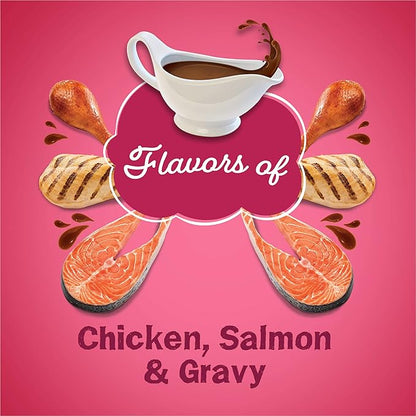 Purina Friskies Dry Cat Food Gravy Swirl'd With Flavors of Chicken, Salmon and Gravy - 3.15 lb. Bag Friskies
