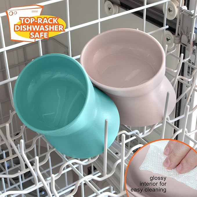 Kitty City Raised Cat Bowls, Small Bowl 2pk (Pastel) - PAWPICO