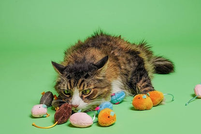 Hartz Cattraction with Silver Vine & Catnip Crinkle Mice, 10 Count - PAWPICO