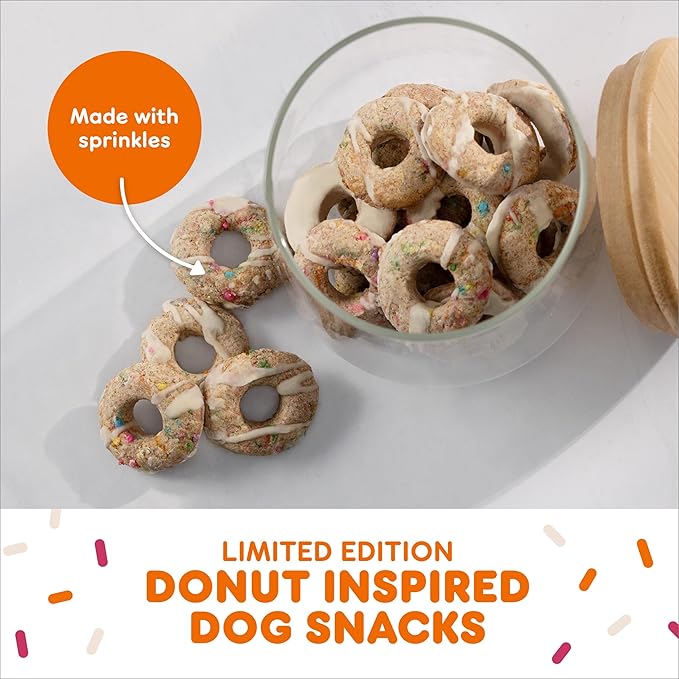 Milk-Bone Limited Edition Dunkin' Vanilla Glaze Flavor Biscuit Dog Treats, 8 Ounce (Pack of 2) - PAWPICO