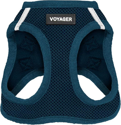 Voyager Step-in Air Dog Harness - All Weather Mesh, Reflective, No Pull Harness for Small, Medium Dogs, Cats - Secure with Hook & Loop Fastener, Buckle, Double D-Rings - Blue, XL BestPetSuppliesLLC