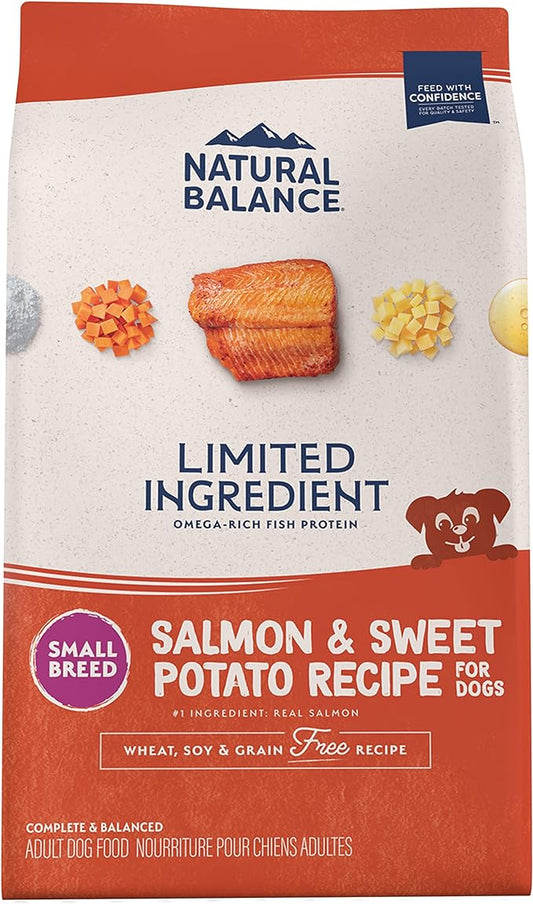 Natural Balance Limited Ingredient Small Breed Adult Grain-Free Dry Dog Food, Salmon & Sweet Potato Recipe, 4 Pound (Pack of 1) - PAWPICO