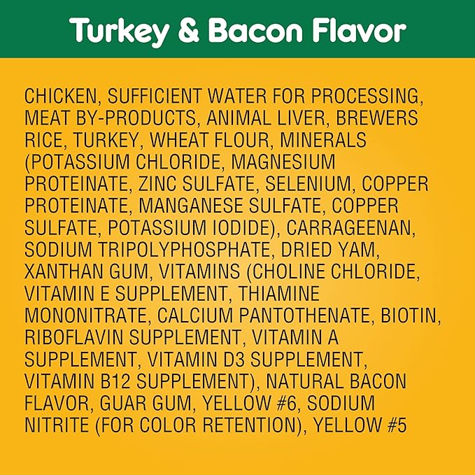 PEDIGREE CHOPPED GROUND DINNER Adult Canned Soft Wet Dog Food, Turkey & Bacon Flavor, 13.2 oz. Cans 12 Pack - PAWPICO