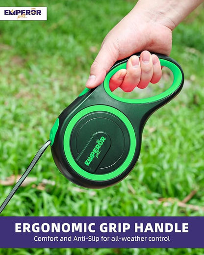 Emperor Pets 26 ft Retractable Dog Leash Large Dogs - Up to 110lb, Large Dog Leash Heavy Duty Dog Leash Retractable 26 ft, Dog Leashes for Large Breed Dogs, Dog Leashes for Medium Dogs -GN26 EmperorPets