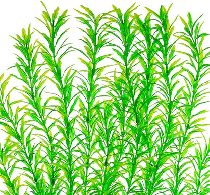 Aquarium Plastic Plants Large, Artificial Plastic Long Fish Tank Plants Decoration Ornaments Safe for All Fish 21 Inches Tall (J07 Green) JIH
