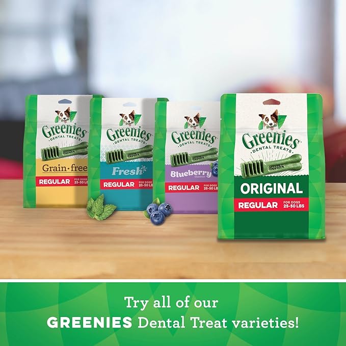 Greenies Original Petite Natural Dental Care Dog Treats, 3 oz. Pack (5 Treats) - PAWPICO