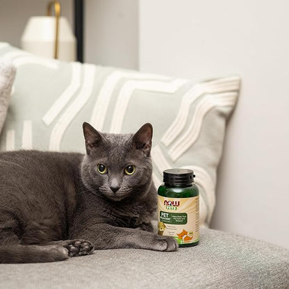 NOW Pet Health, Pet Relaxant Supplement, Formulated for Cats & Dogs, NASC Certified, 90 Chewable Tablets NOW