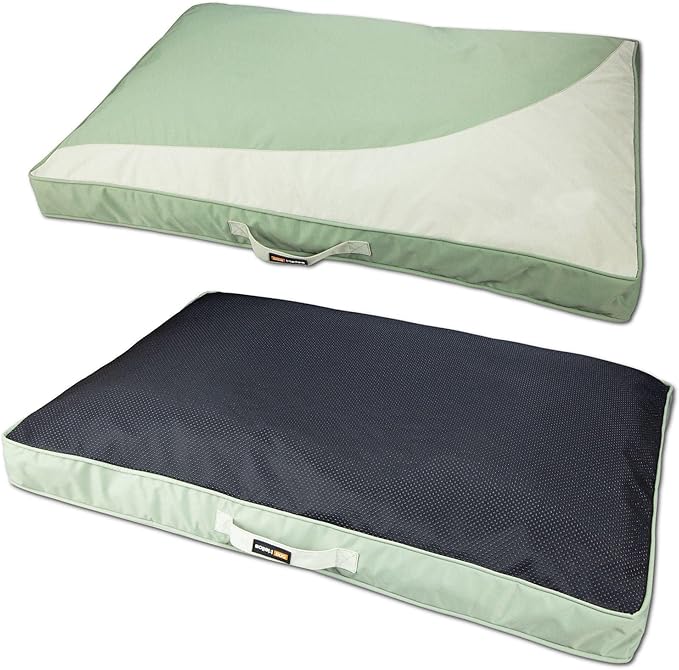 Dog Helios 'Immortal-Trek' Waterproof Rectangular Travel Dog Bed, Small, Green - PAWPICO