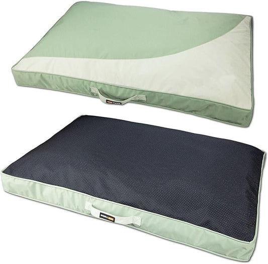 Dog Helios 'Immortal-Trek' Waterproof Rectangular Travel Dog Bed, Small, Green - PAWPICO