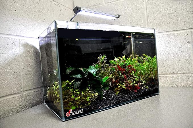 Finnex FugeRay Planted+ Aquarium LED Light Plus Moonlights, Cliplight, Silver Finnex