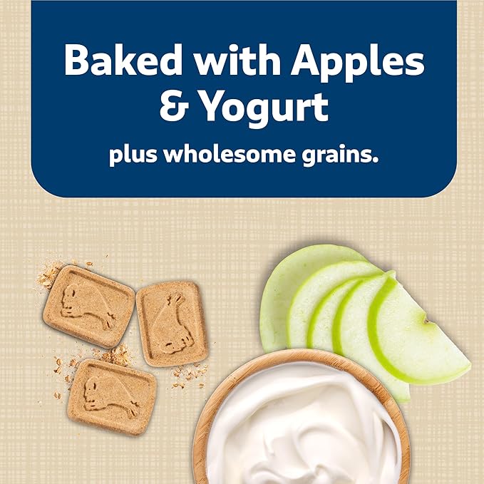 Blue Buffalo Mini Health Bars Crunchy Dog Biscuits, Oven-Baked With Natural Ingredients, Apples & Yogurt, 2-lb Box - PAWPICO