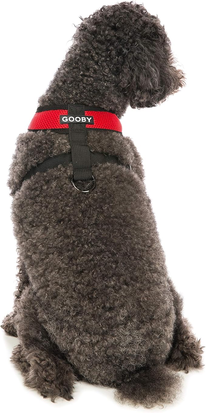 Gooby Comfort X Head in Harness - Red, Large - No Pull Small Dog Harness, Patented Choke-Free X Frame - Perfect on The Go Dog Harness for Medium Dogs No Pull or Small Dogs for Indoor and Outdoor Use Gooby