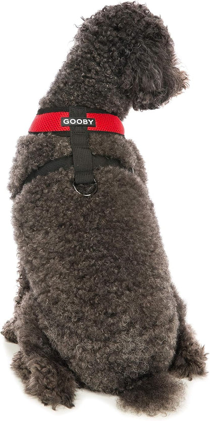 Gooby Comfort X Head in Harness - Red, Large - No Pull Small Dog Harness, Patented Choke-Free X Frame - Perfect on The Go Dog Harness for Medium Dogs No Pull or Small Dogs for Indoor and Outdoor Use Gooby