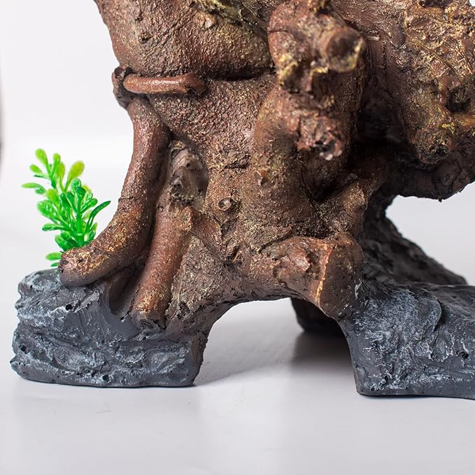 Fish Tank Decorations Aquarium Décor Resin Artificial Tree Trunk Root (H) Taomypets