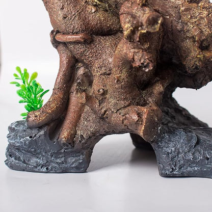 Fish Tank Decorations Aquarium Décor Resin Artificial Tree Trunk Root (H) Taomypets
