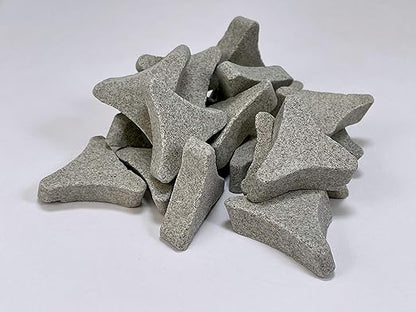 1.2 lbs/544 g | 1” Ceramic Angle-Cut Tri Star Tumbling/Vibratory Media | Includes (Clean, Dry and Store) Bag | for use in Vibrating Tumbler Or Rotating Tumbler InteractiviaFinishingMedia