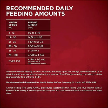 Purina ONE True Instinct With A Blend Of Real Turkey and Venison Dry Dog Food - 7.4 lb. Bag - PAWPICO