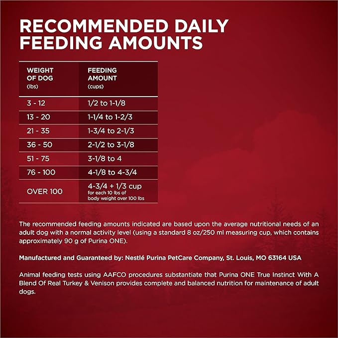 Purina ONE True Instinct With A Blend Of Real Turkey and Venison Dry Dog Food - 36 lb. Bag - PAWPICO