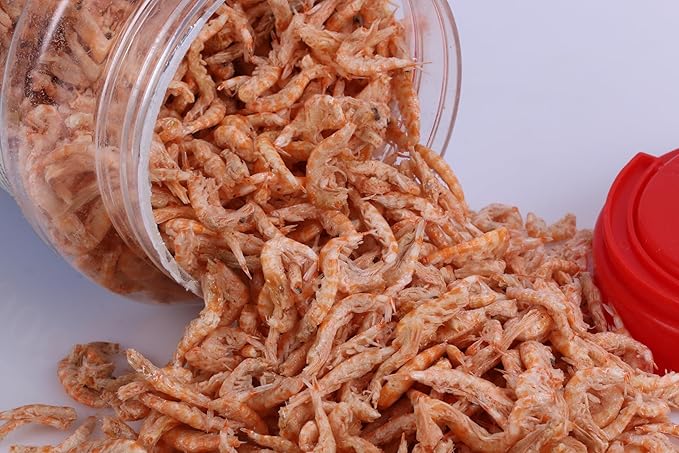 Premium Freeze-Dried Krill & Shrimp Mix - Ideal for Arowana, Koi, Tropical Cichlids, and Turtles - High-Protein Floating Aquarium Food (2000ml) toyuto