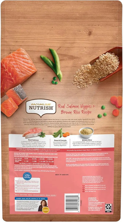 Nutrish Rachael Ray Real Salmon, Veggies & Brown Rice Recipe Dry Dog Food, 5.5 lb. Bag - PAWPICO